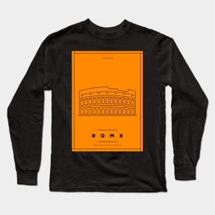 Rome Minimal Poster Long Sleeve T-Shirt